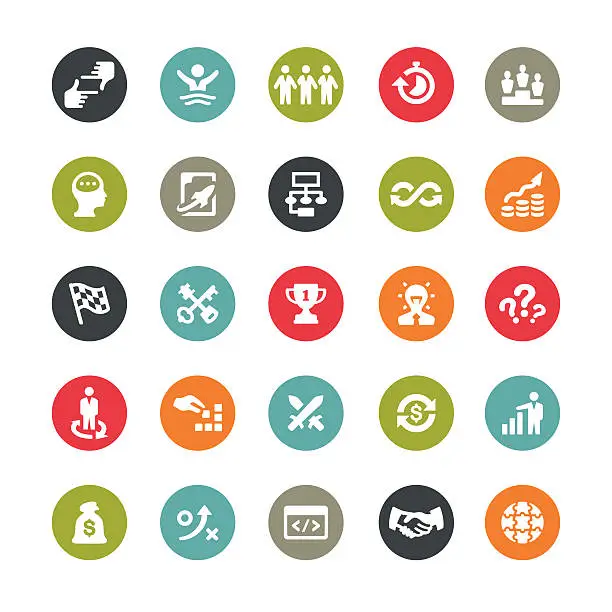 Vector illustration of Corporate Business related vector icons / Ringico series