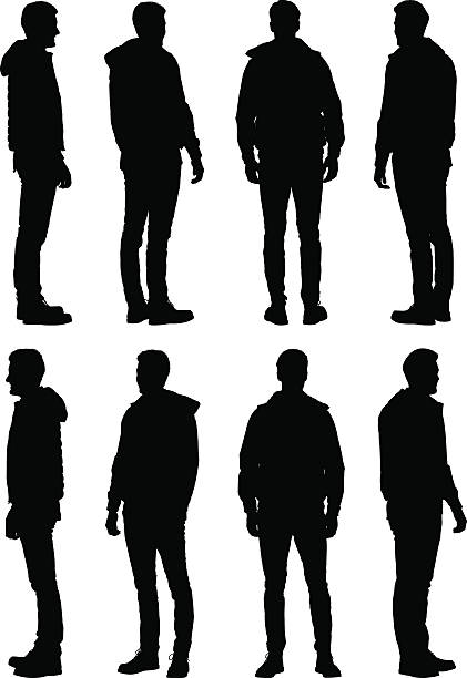 Casual man standing Casual man standinghttp://www.twodozendesign.info/i/1.png hood stock illustrations