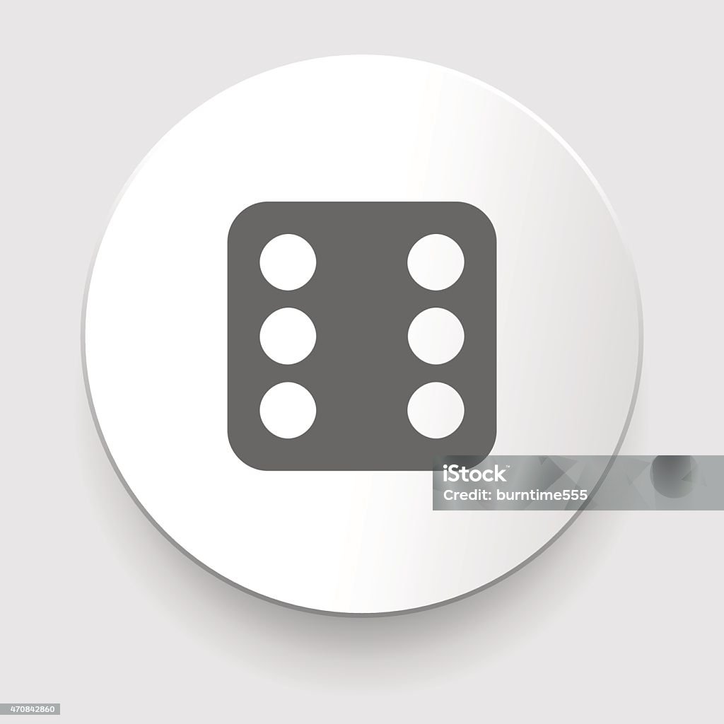 Vector illustration of one dices - side with 6 Vector illustration of one dices - side with 6. 2015 stock vector