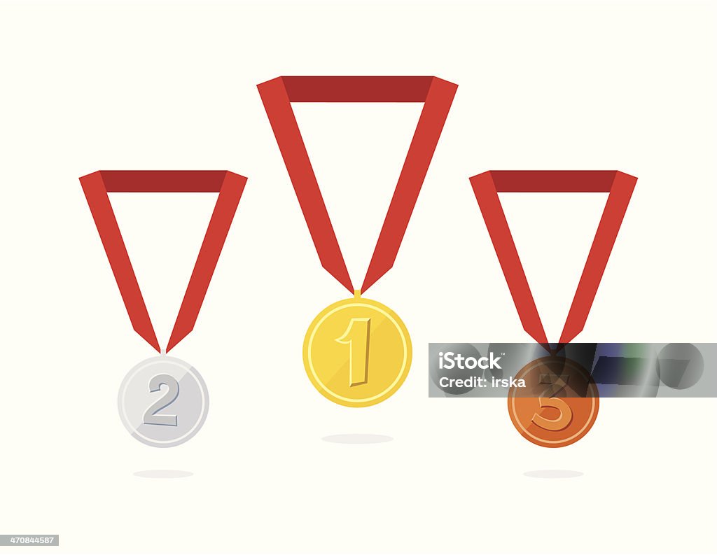 Вектор награды медали набор Изолирован на белом - Векторная графика Без людей роялти-фри