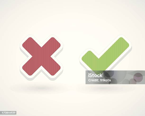 Wrong And Ok Stock Illustration - Download Image Now - Asking, Cancel Icon, Cancellation