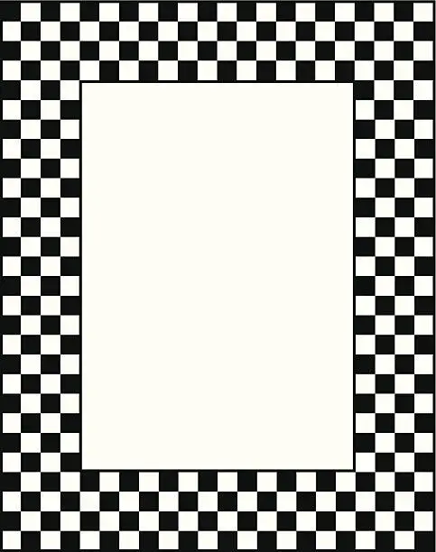 Vector illustration of Black And White Checkered Frame