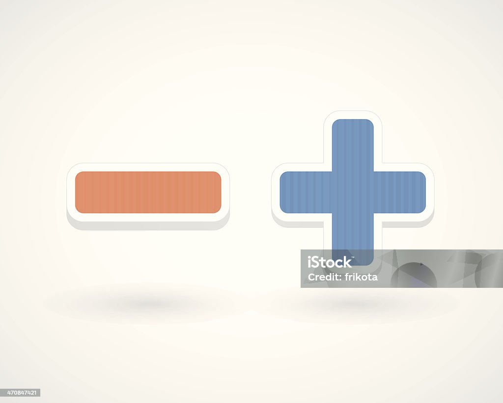 Minus and plus Icons: minus and plus Application Form stock vector