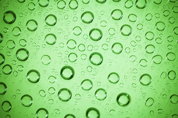 istock Water bubble on green glass. 470849402