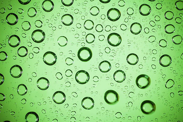 istock Water bubble on green glass. 470849408