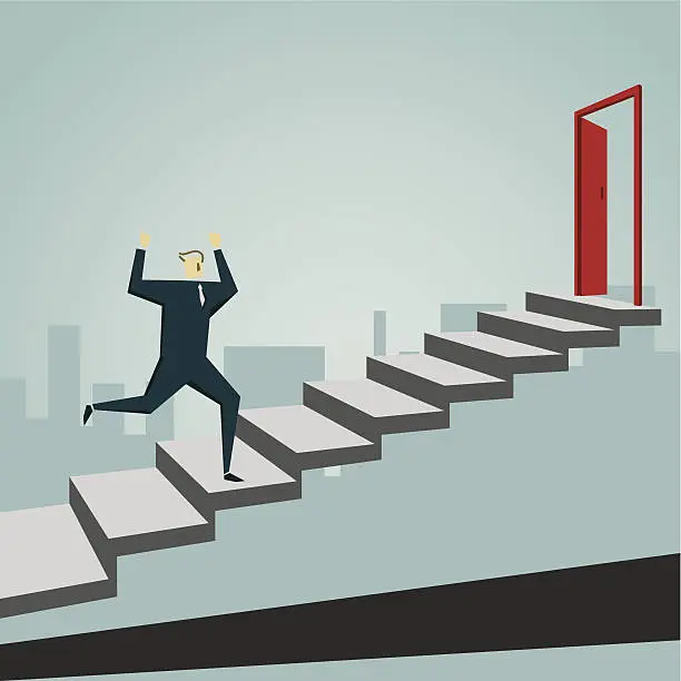 Vector illustration of Ladder of Success