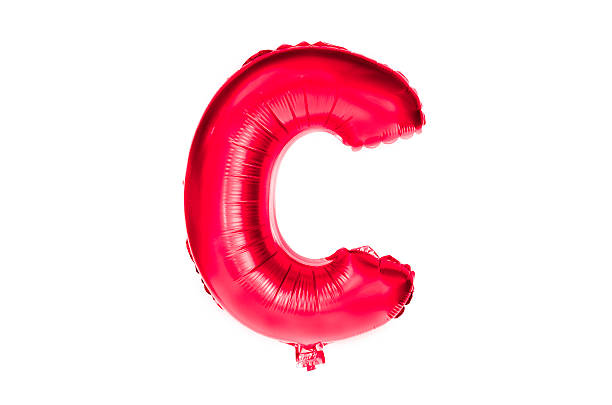 istock Letter C - red foil balloon alphabet 470851352