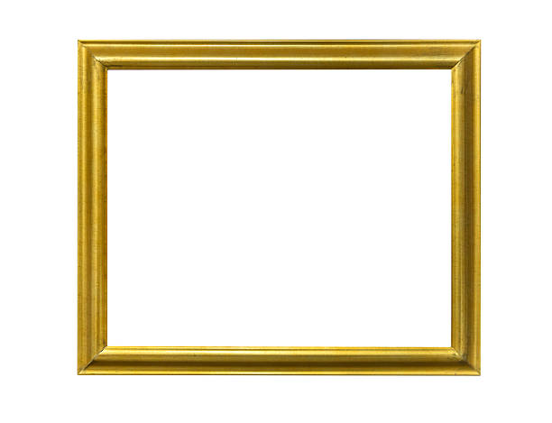 istock Gold frame Elegant vintage Isolated on white background 470851538
