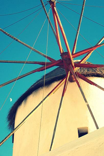 Windmill on Mykonos Island stock photo