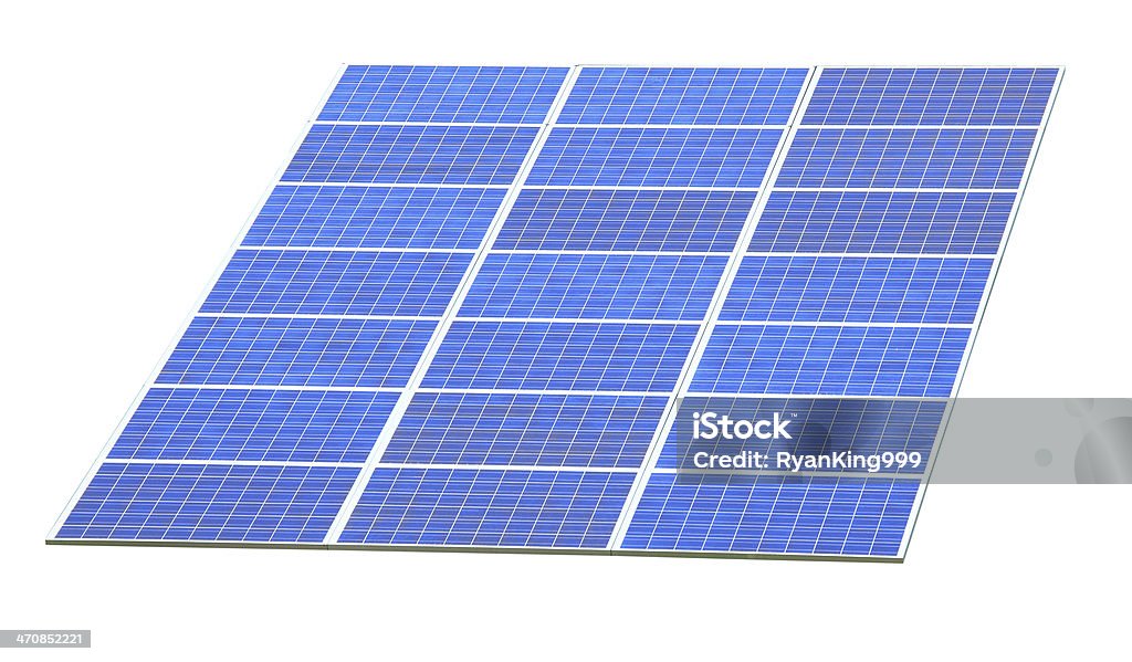 Solar Panel with white background Battery Stock Photo