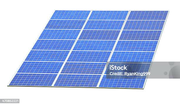 Solar Panel With White Background Stock Photo - Download Image Now - Battery, Blue, Development