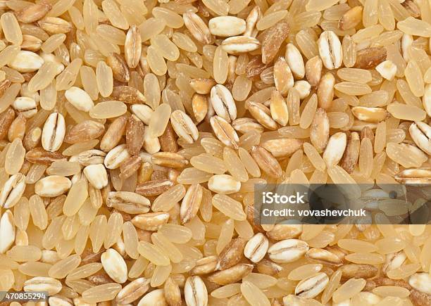 Texture Of Three Cereals Stock Photo - Download Image Now - 2015, Backgrounds, Brown