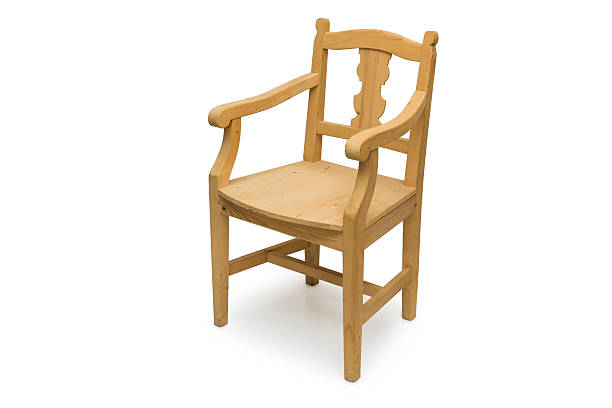 istock Antique Wooden Chair Isolated on White Background 470855430