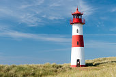 Light house in dune on Sylt island.