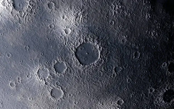 Closeup of moon surface texture