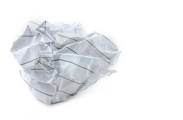 istock Crumpled paper ball isolated on white background 470857804