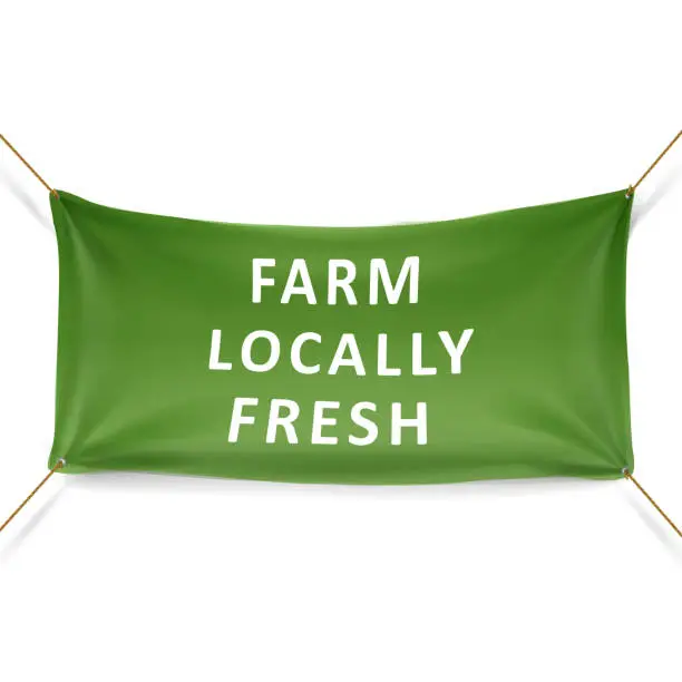 Vector illustration of locally farm fresh banner