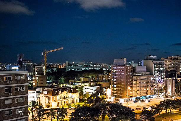 istock Aerial View of Montevideo at Night 470858136