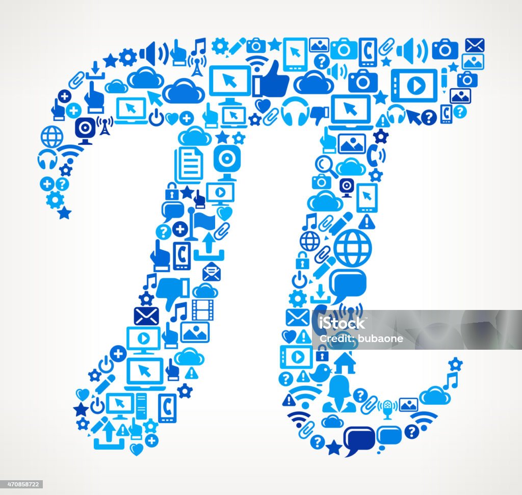 Pi Zeichen Computer Pi Symbol On Vector Technology Pattern Background Stock Illustration ...