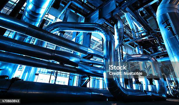 Equipment Cables And Piping As Found Inside Of Industrial Powe Stock Photo - Download Image Now