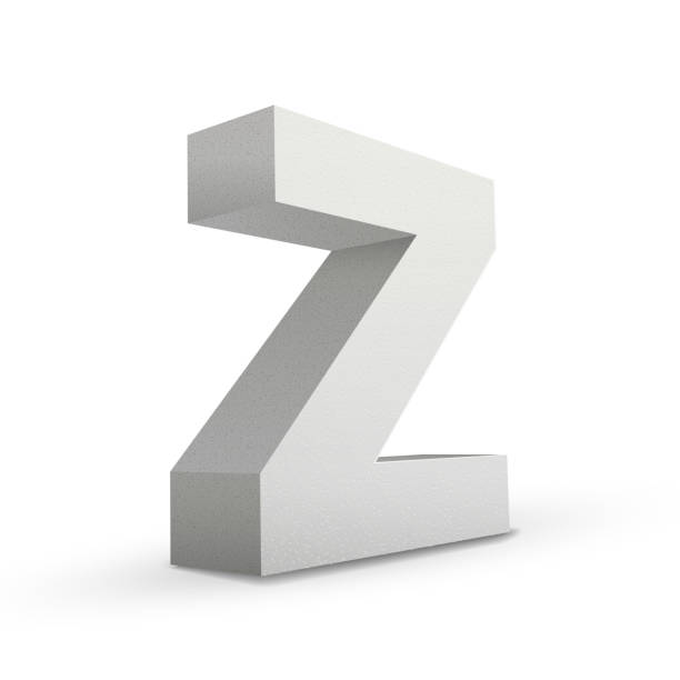 白文字 z - alphabet letter z three dimensional shape typescript点のイラスト素材／クリップアート素材／マンガ素材／アイコン素材