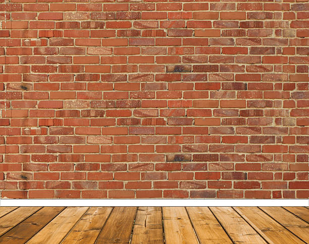 istock Room with Old red brick wall and wooden floor 470862614