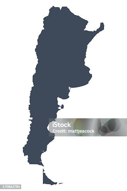 Argentina Country Map Stock Illustration - Download Image Now - Argentina, Map, Vector