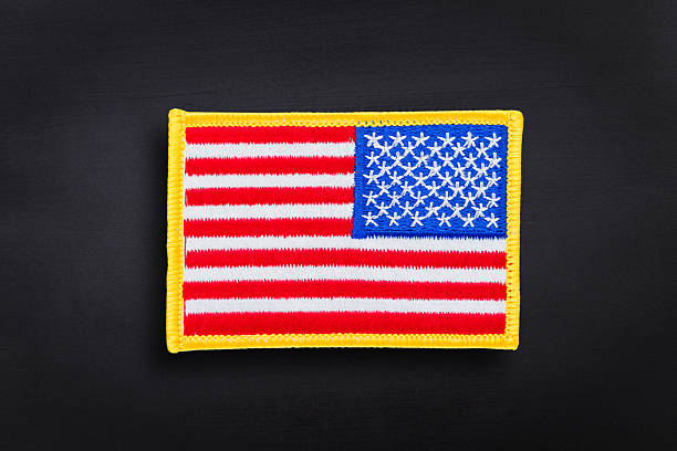 istock American flag on a dark background 470863118