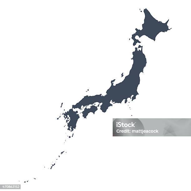 Japan Country Map Stock Illustration - Download Image Now - Japan, Map, Outline