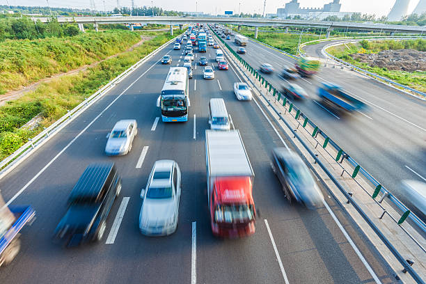 istock Cars in motion blur on highway,Beijing China 470863166