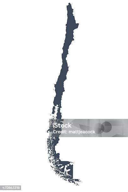 Chile Country Map Stock Illustration - Download Image Now - Chile, Map, Vector