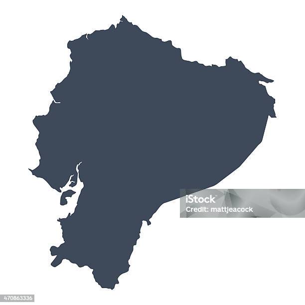 Ecuador Country Map Stock Illustration - Download Image Now - Ecuador, Map, Outline
