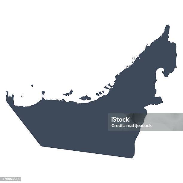 Uae Country Map Stock Illustration - Download Image Now - United Arab Emirates, Map, Outline