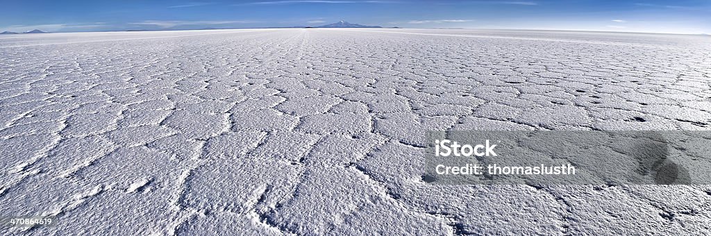 Panorama of Uyuni salt flats, Bolivia Uyuni Salt Flats, Potosí and Oruru departments, Bolivia. The world's largest salt flat at 4,086 square miles. It contains 50 to 70% of the world's lithium reserves. Adventure Stock Photo