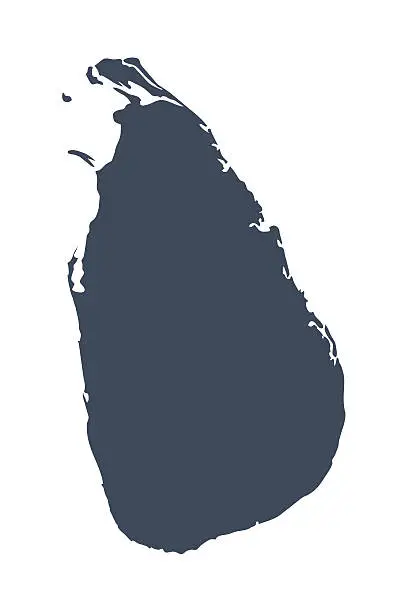 Vector illustration of Sri Lanka country map