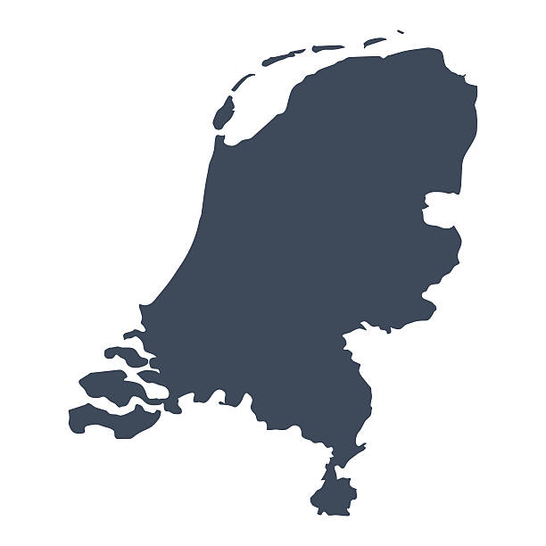 illustrations, cliparts, dessins animés et icônes de carte des pays-bas - netherlands map cartography silhouette