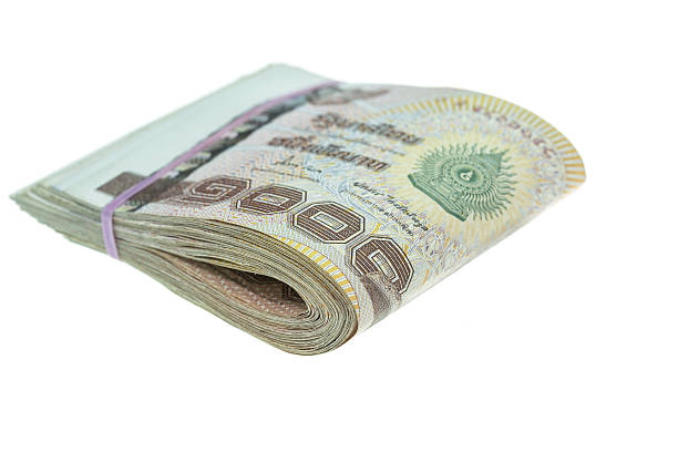 istock Close up Thai money in one thousand type banknotes 470866838