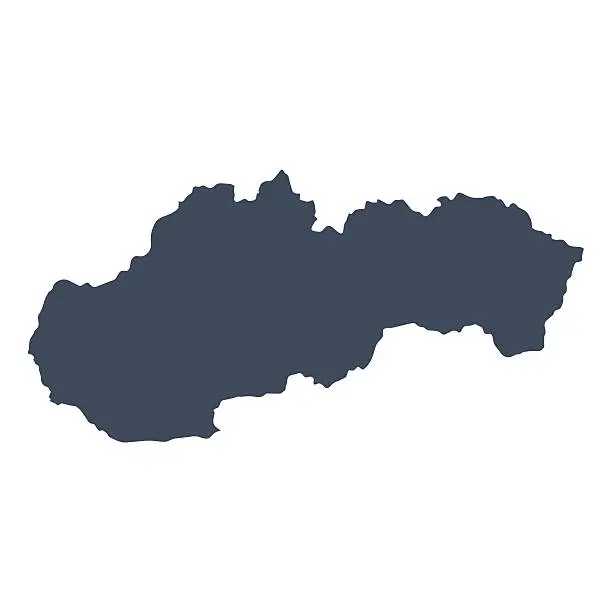 Vector illustration of Slovakia country map