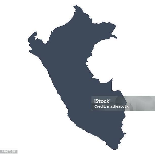 Peru Country Map Stock Illustration - Download Image Now - Peru, Map, Outline
