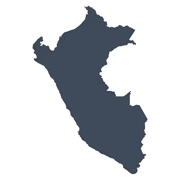 Vector illustration of Peru country map