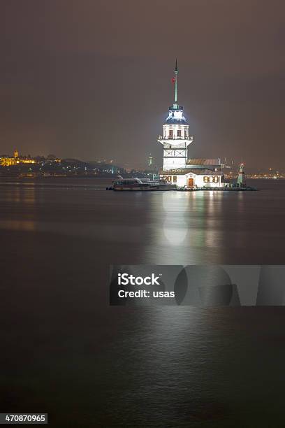 Maidens Tower In Turkey Long Exposure Stock Photo - Download Image Now - Architecture, Asia, Bosphorus