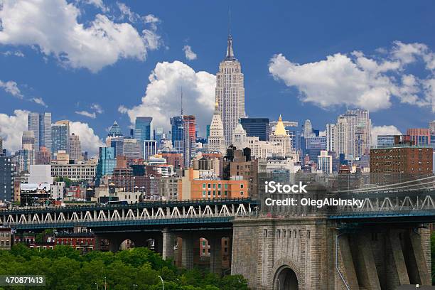 Skyline Di Manhattan Con Empire State Building New York City - Fotografie stock e altre immagini di Albero