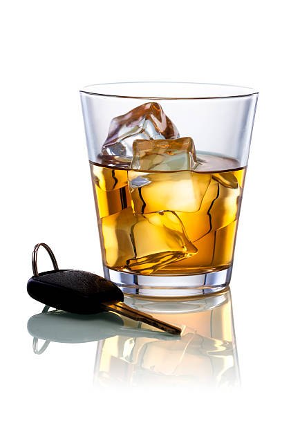 알코올 및 자동차모드 키별 스톡 사진