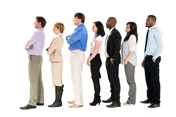 istock Diverse group of people standing in a line 470874183