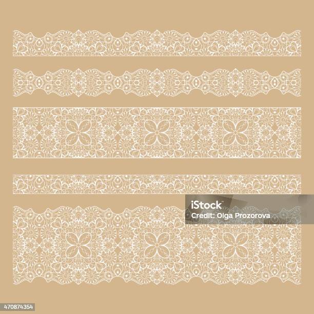 Translucent Cloth Border Set Of Seamless Lace Borders With Transparent Background Stock ...