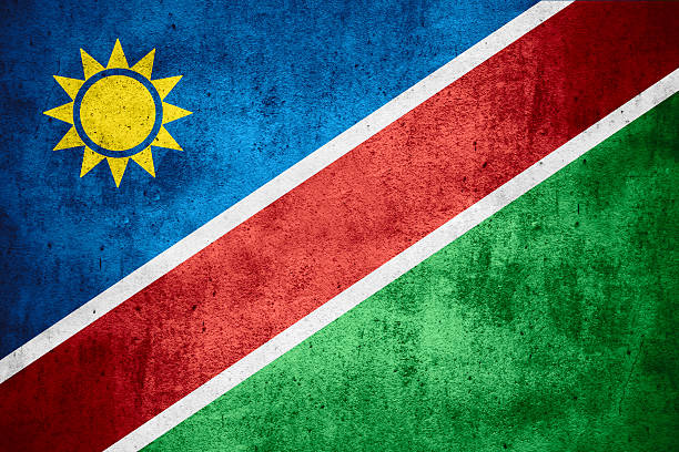 flag of Namibia stock photo