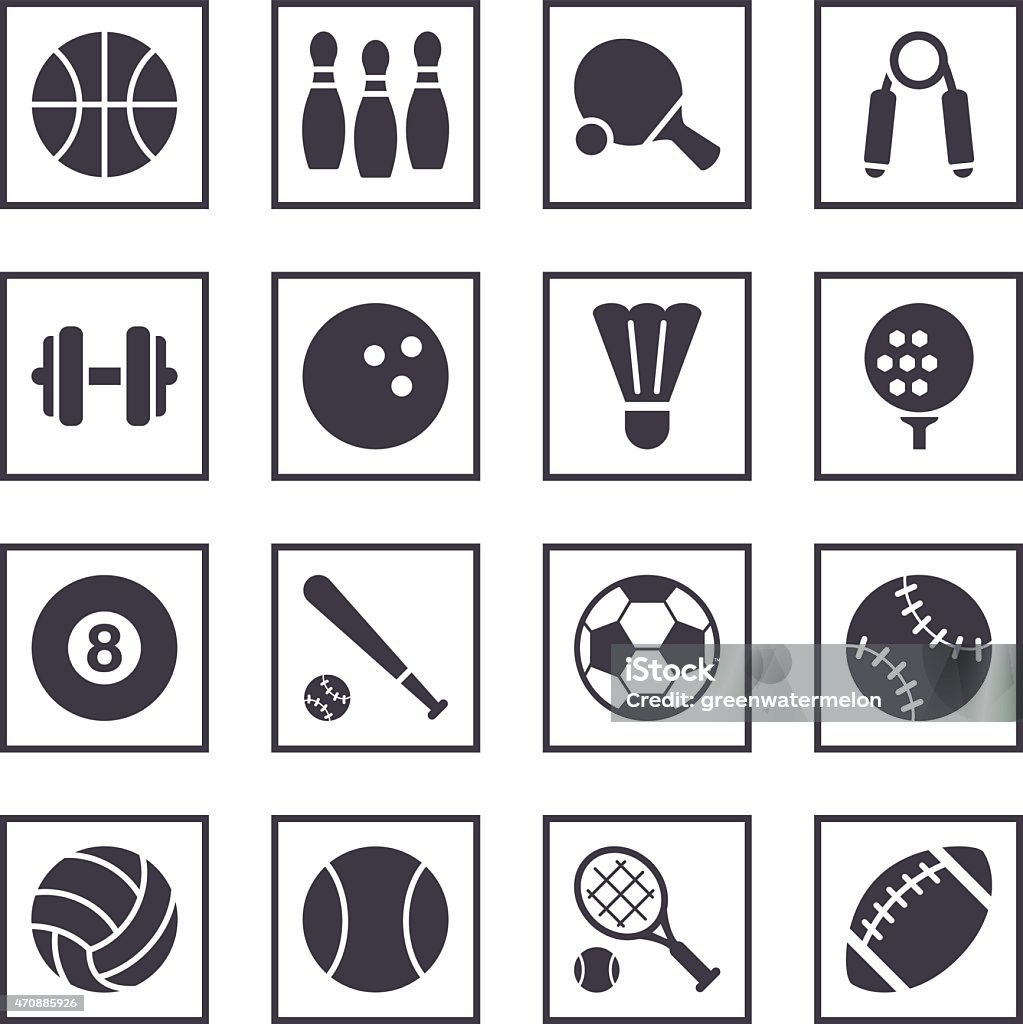16 Blue and White Sport symbol icons Vector File of Sport Symbols related vector icons for your design or application. Raw style. Files included: vector EPS, JPG, PNG. See more in this series.  2015 stock vector