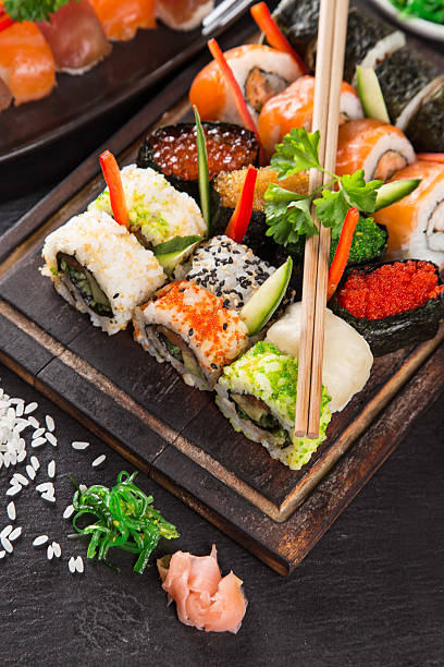 istock Japanese seafood sushi set 470892026