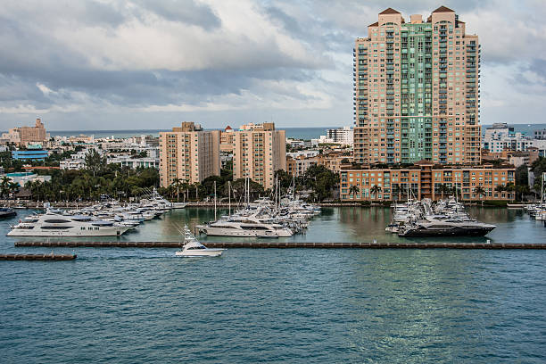 istock Waterfront Condo Buildings overlooking Miami Beach Marina and Biscayne Bay 470899748