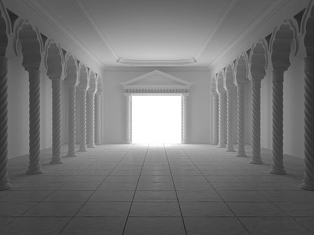 istock Classical portal in the hall with columns and arches 470905469